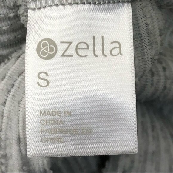 Zella Light Grey Cowl Neck Sweater Split Hem Size Small Activewear Casual - Picture 7 of 11